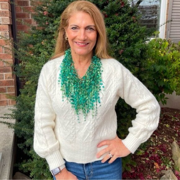 Scarflady - Ladies, Handmade Lightweight Scarf Necklace - Green. Size: OS. NIB - Picture 9 of 12